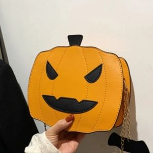 Halloween Pumpkin Shaped Cross-Body Purse Bag
